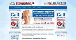 Desktop Screenshot of evanstonheatingairconditioning.com